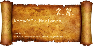 Kocsák Marianna névjegykártya